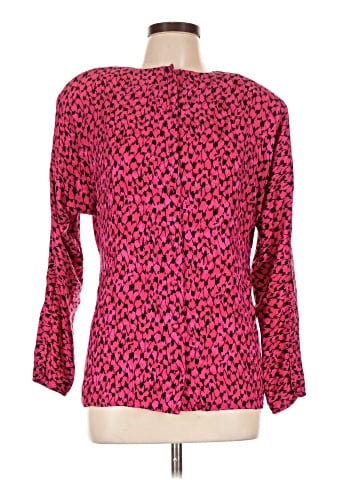 Adrianna Papell Long Sleeve Silk Top (view 1)