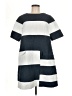 'S Max Mara Stripes Gray Blue Casual Dress Size EU (IT) 44 / US 8 - photo 1