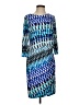 Chico's Graphic Blue Cocktail Dress Size S - photo 1