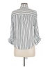 Vixbe 100% Rayon Stripes Silver 3/4 Sleeve Blouse Size M - photo 2