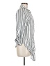 Vixbe 100% Rayon Stripes Silver 3/4 Sleeve Blouse Size M - photo 4