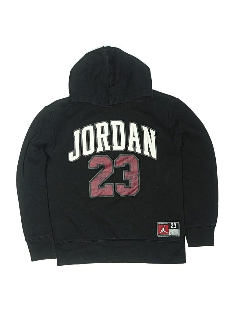 Pre-owned Air Jordan Kids' Pullover Hoodie In Black