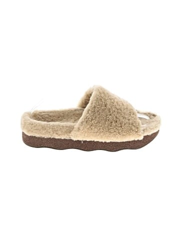 Chloé Ochre Wavy Shearling Slide (view 1)