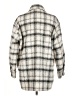 H&M 100% Polyester Plaid Ivory Coat Size M - photo 2