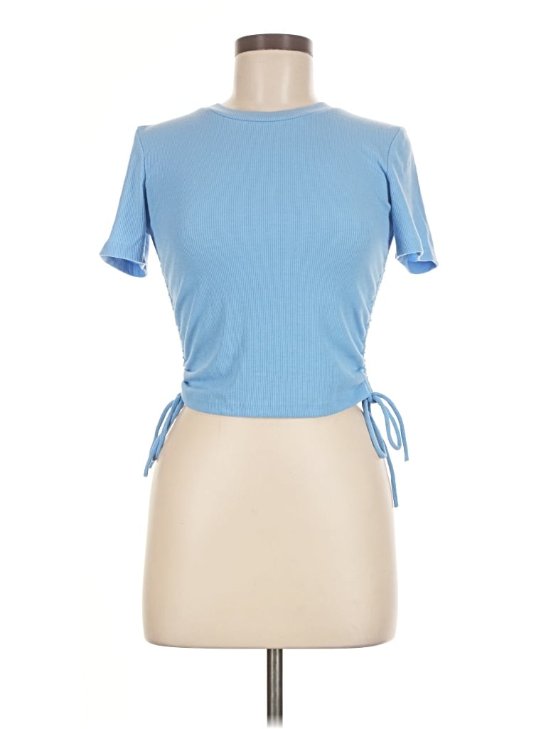 Pre-owned Zara Short Sleeve T-shirt In Blue
