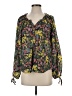 LoveShackFancy Floral Green Long Sleeve Blouse Size XS - photo 1