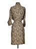 Chico's 100% Polyester Animal Print Tan Casual Dress Size Sm (0) - photo 2