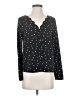Shein 100% Polyester Polka Dots Black Long Sleeve Top Size S - photo 1