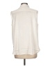 Ann Taylor Ivory Sleeveless Button-Down Shirt Size L - photo 2