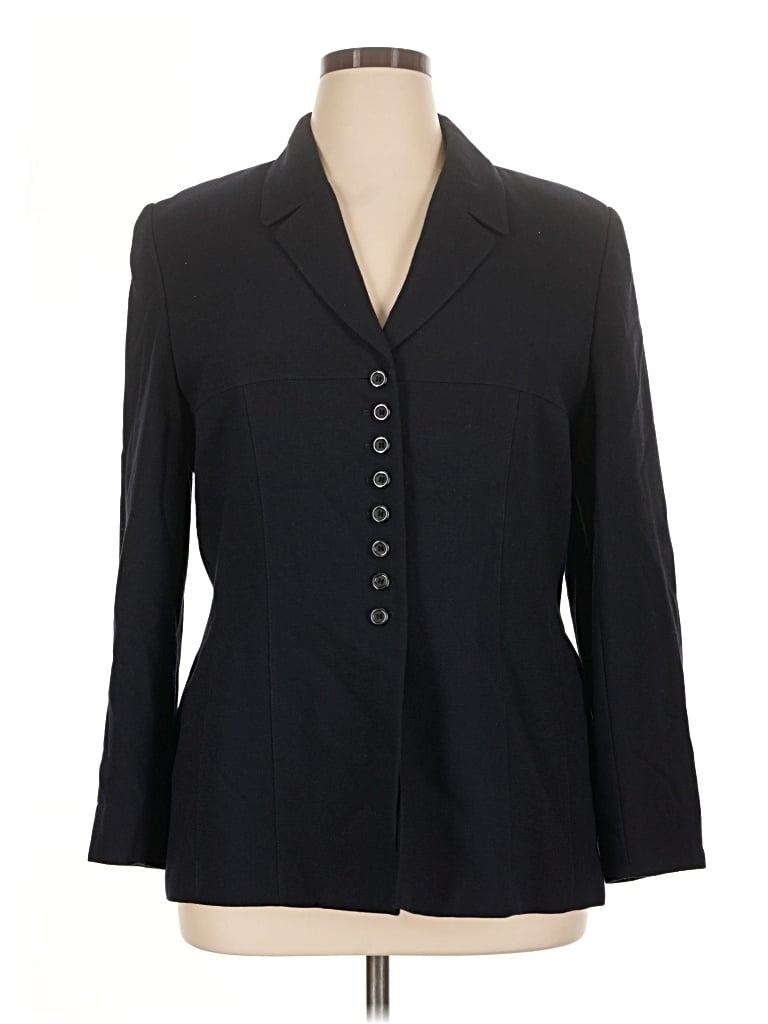Pre-owned Kasper A.s.l. Blazer Jacket In Black