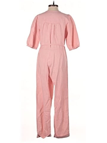 Madewell Linen-Blend Puff-Sleeve Tassel-Tie Jumpsuit (view 2)