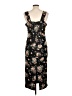 Maurices Floral Black Casual Dress Size L - photo 2