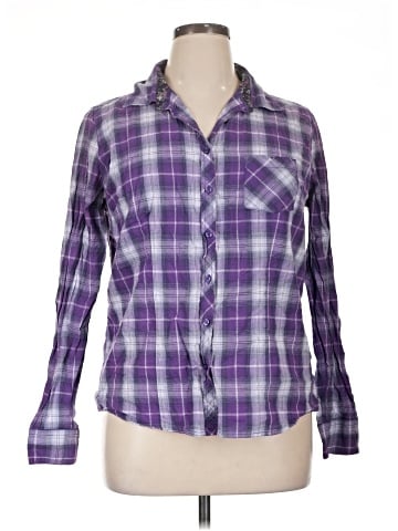 Faded Glory Long Sleeve Button-Down Shirt (view 1)