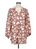 Amour Vert 100% Tencel Pink 3/4 Sleeve Blouse Size S - photo 1