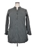 Unbranded Gray 3/4 Sleeve Button-Down Shirt Size XXL - photo 1