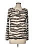 S.Oliver 100% Polyamide Animal Print Ivory Long Sleeve Blouse Size 10 - photo 1