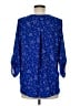West Kei 100% Polyester Stars Blue 3/4 Sleeve Blouse Size M - photo 2