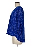 West Kei 100% Polyester Stars Blue 3/4 Sleeve Blouse Size M - photo 5