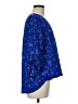 West Kei 100% Polyester Stars Blue 3/4 Sleeve Blouse Size M - photo 4