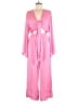 SNDYS. 100% Polyester Solid Pink Jumpsuit Size 4 - photo 1