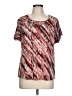 Notations Brown Short Sleeve Blouse Size L - photo 1