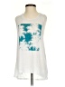Express One Eleven White Silver Sleeveless T-Shirt Size XS - photo 1