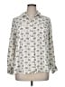Style&Co 100% Rayon Print Ivory Long Sleeve Blouse Size 1X - photo 1