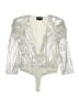 retrofête Metallic Silver Bodysuit Size M - photo 1