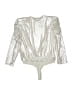retrofête Metallic Silver Bodysuit Size M - photo 2
