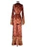 Free People Paisley Red Burgundy Jumpsuit Size S - photo 2