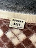 Sunday Best 100% Nylon Houndstooth Brown Pullover Sweater Size XS - photo 7