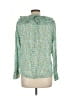 J.Crew Floral Green Long Sleeve Blouse Size L (estimated) - photo 2