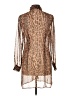 Unbranded Animal Print Brown Long Sleeve Blouse Size L (estimated) - photo 2