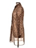 Unbranded Animal Print Brown Long Sleeve Blouse Size L (estimated) - photo 5