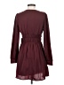 Express 100% Polyester Solid Burgundy Casual Dress Size XS - photo 2