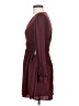 Express 100% Polyester Solid Burgundy Casual Dress Size XS - photo 5