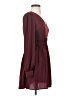 Express 100% Polyester Solid Burgundy Casual Dress Size XS - photo 4