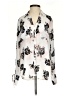 Candie's 100% Polyester Floral Ivory Long Sleeve Blouse Size S - photo 1