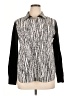 Lyssé Animal Print Silver Long Sleeve Blouse Size XL - photo 1