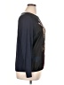 Basler Floral Stripes Blue Black Long Sleeve Blouse Size 14 - photo 4