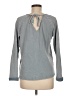 Roxy 100% Cotton Gray Long Sleeve Top Size M - photo 2