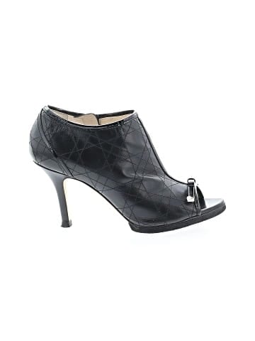 Christian Dior Leather Cannage Peep Toe Booties (view 1)
