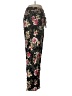Zara Floral Black Casual Pants Size M - photo 4