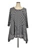 Woman Within Stripes Black 3/4 Sleeve Blouse Size 26 (2X) - photo 1