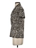 T Tahari Animal Print Ivory Short Sleeve Polo Size XS - photo 5