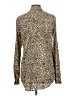 Assorted Brands 100% Polyester Animal Print Gold Long Sleeve Blouse Size L - photo 2