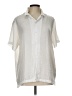 Cactus Man Ricky Singh 100% Polyester Ivory Short Sleeve Blouse Size L - photo 1