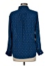 UNTUCKit 100% Polyester Polka Dots Blue Long Sleeve Blouse Size 8 - photo 2