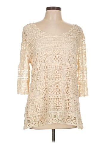 Christopher & Banks 3/4 Sleeve Blouse (view 1)
