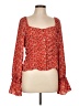 Gimmicks 100% Polyester Red Long Sleeve Blouse Size L - photo 1